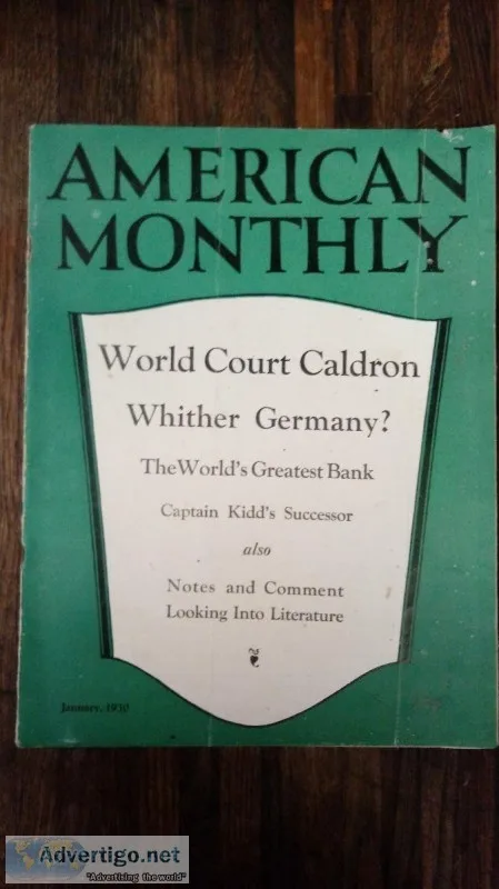 American Monthly Magazine Jan 1930