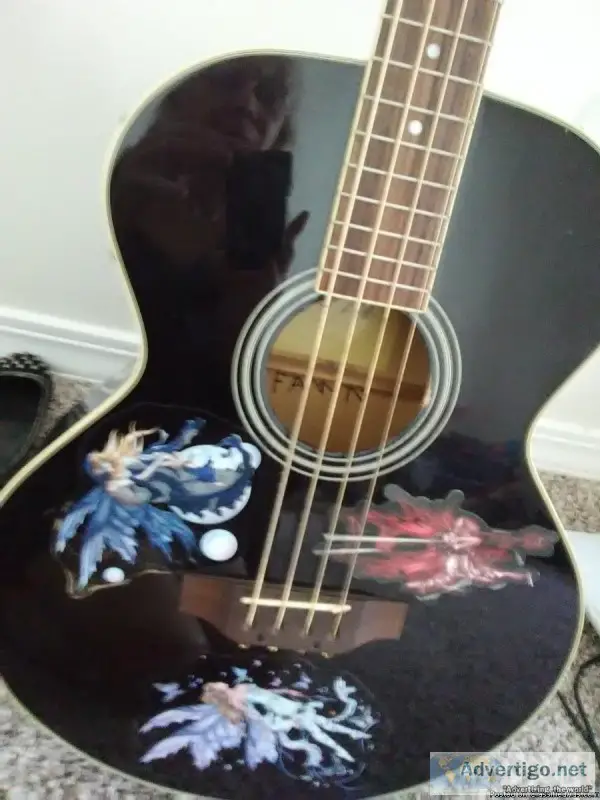 Acoustic Electric Bass Guitar.