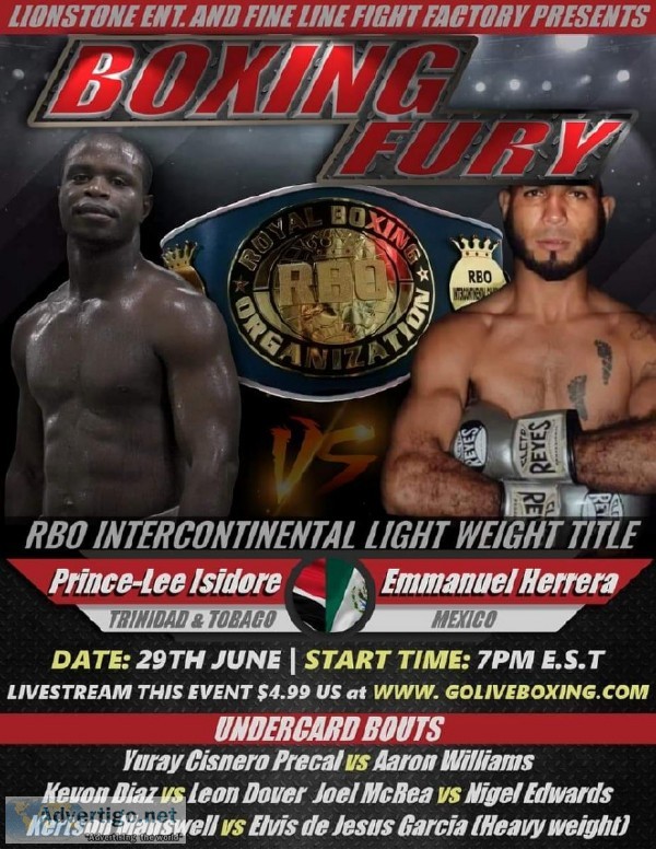 Championship Boxing Match in Trinidad Goliveboxing.com