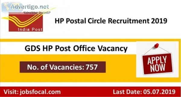 HP Postal Circle Recruitment 2019 &ndash20 (757) GDS HP Post Off