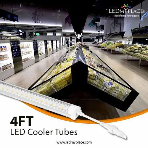 Choose Flicker Free 4ft LED Cooler Tubes For Your Departmental S