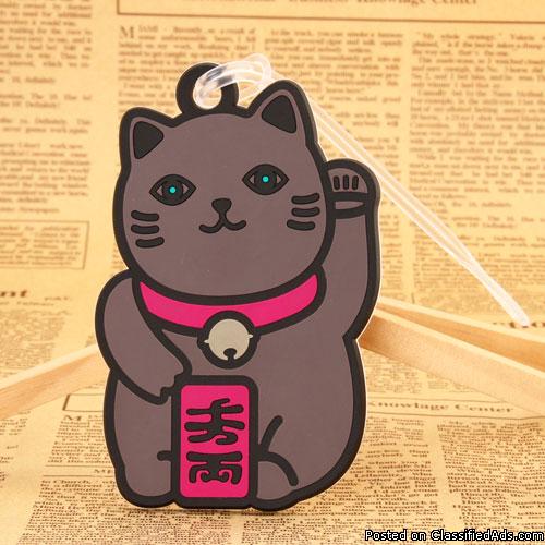 Lucky Cat PVC Luggage Tag