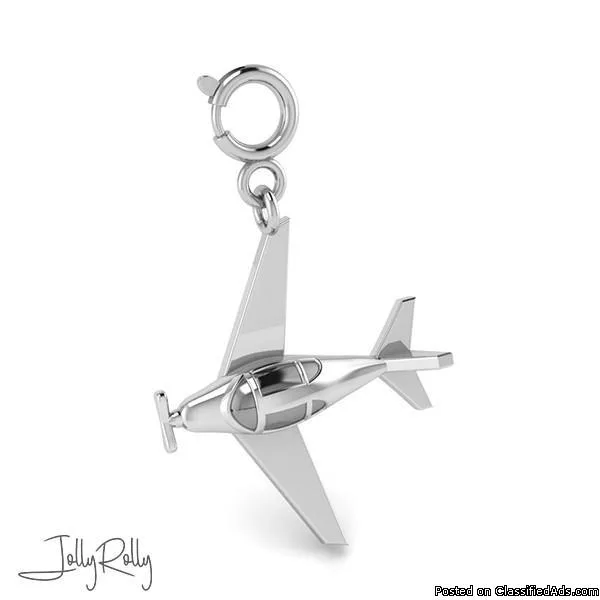 Charter Jet Charm and Silver Jewellery By JollyRolly