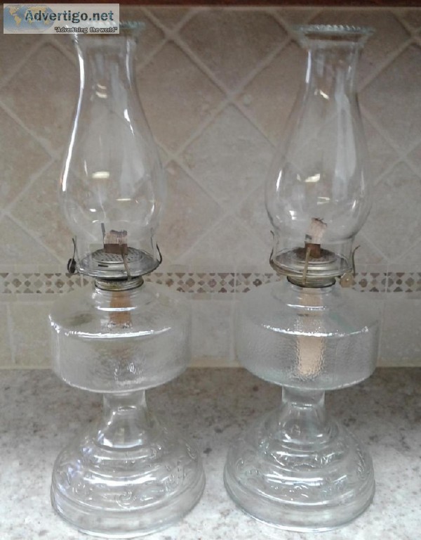 VINTAGE EAGLE HURRICANE KEROSENE OIL LAMP SET