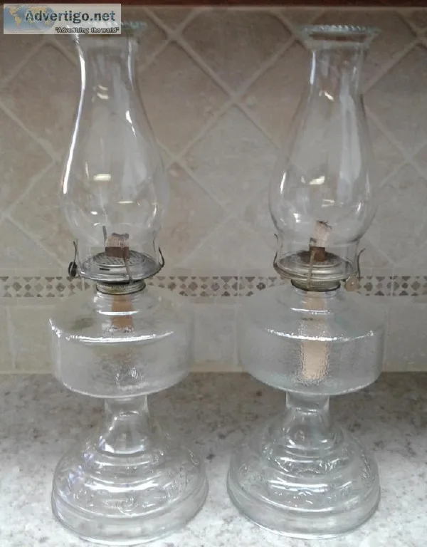 VINTAGE EAGLE HURRICANE KEROSENE OIL LAMP SET