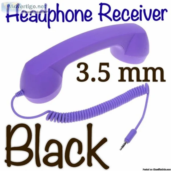 Black Retro  Phone  Handset  Old Fashioned Style   Minimizes Rad