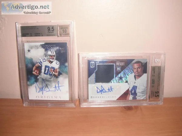 NEW 2 DAK PRESCOTT CARDS AUTOGRAPH