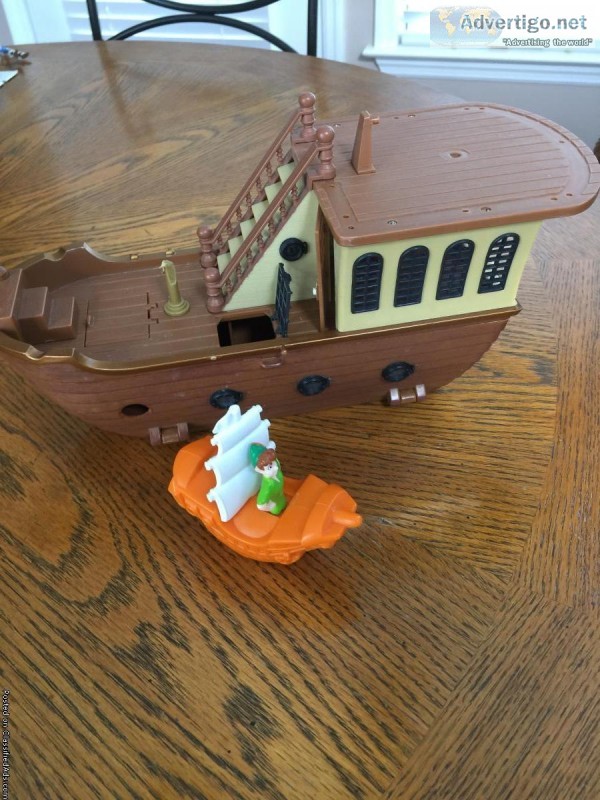 Pirate Ship and Peter Pan on Boat