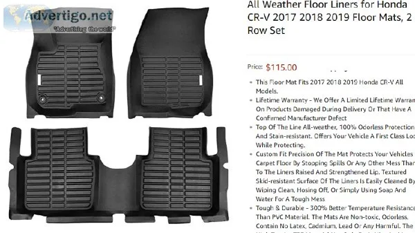 2017 Honda CRV and up Floor liner in BKLYB