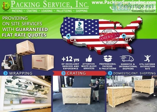 Packing Service Inc Santa Cruz CA - Machinery Crating  Palletizi