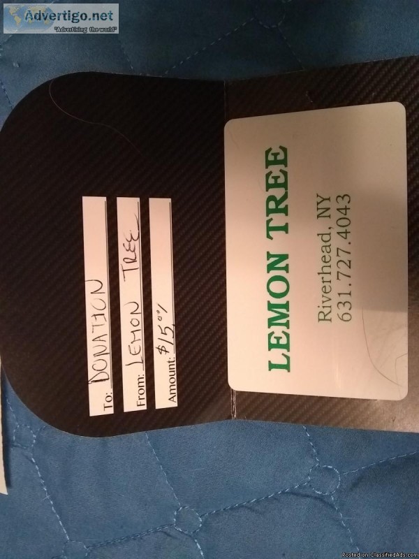 15 Gift Card for Riverhead Lemon Tree