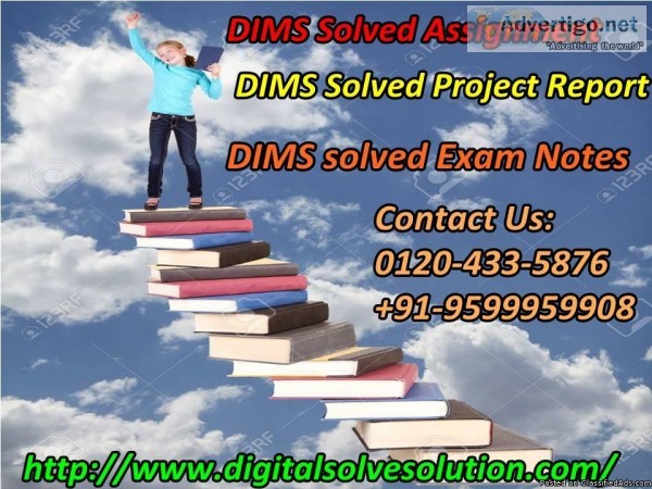 Need to arrange DIMS Solved Project Report 0120-433-5876