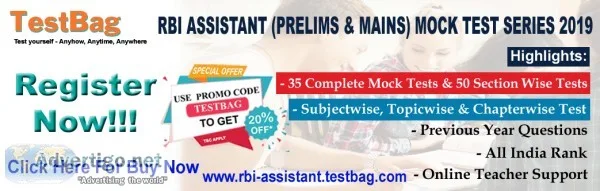 Best RBI ASSISTANT Mock Test Paper - TestBag