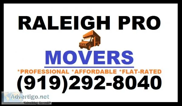 Call today  Raleigh Proofessional Movers  Licensed pro movers wi