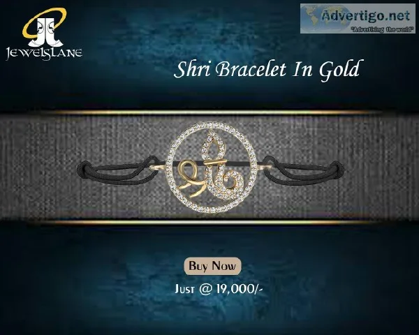 Auspicious Shri Bracelet In Gold