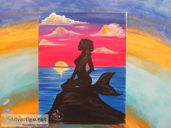 Sacramento Studio 814 Mermaid Sunset  WINE DOWN WEDNESDAY  ONLY 