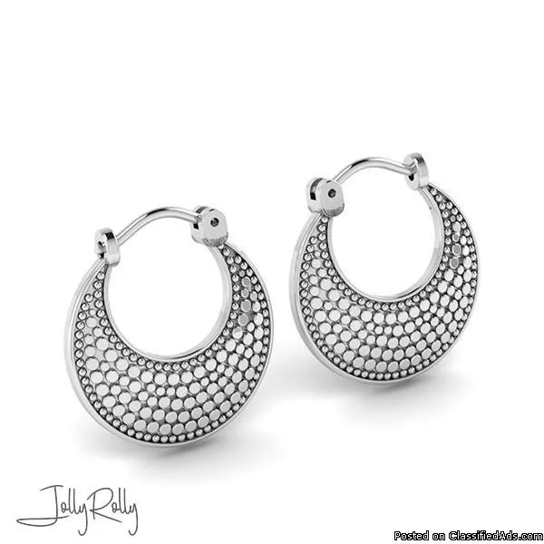 Speckeled Moon Silver Earrings and Studs by JollyRolly
