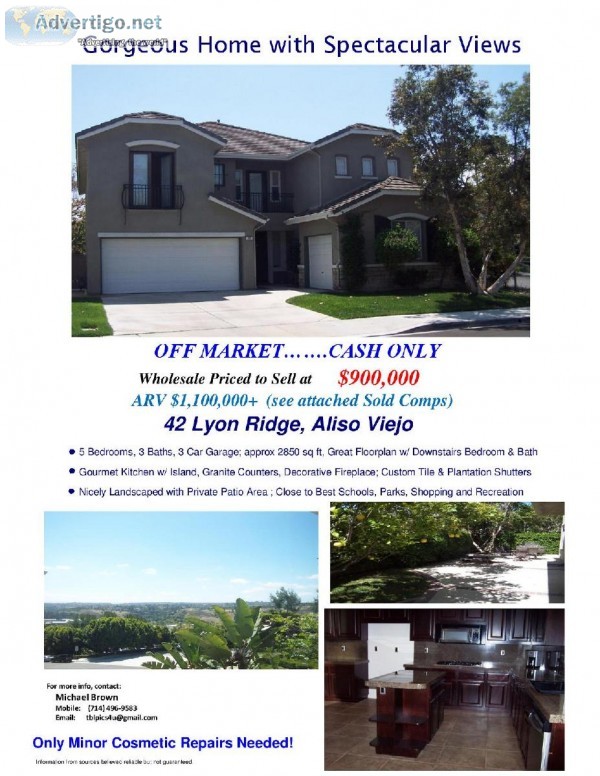 Absolutely Gorgeous Off Market Wholesale Home