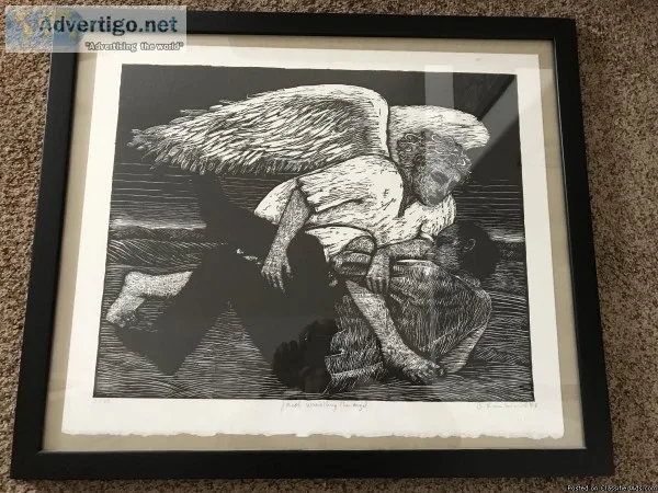 BRIAN KERSHISNIK signed woodcut print