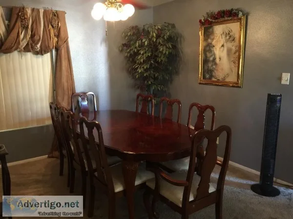Cherrywood dining table and chairs