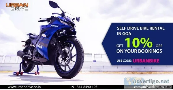 Bike Rental in Goa on discounted price with Urban Drive
