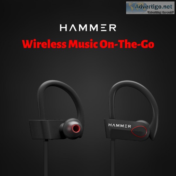 Hammer Zest-H Wireless Bluetooth Sports Earphones(Black)