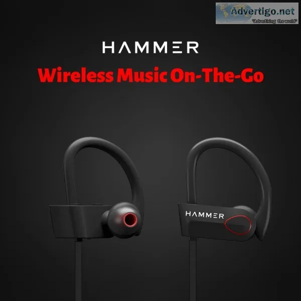 Hammer Zest-H Wireless Bluetooth Sports Earphones(Black)