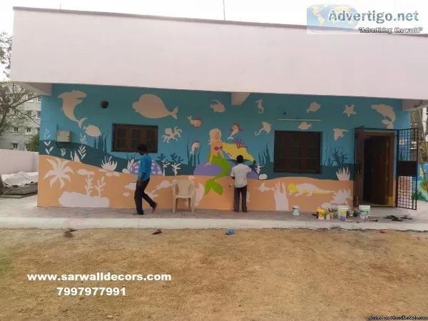Dora cartoon wall painting In Hyderabad
