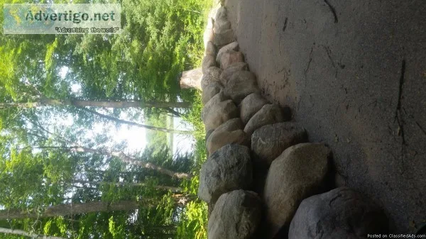 Bobcat Services Boulder Work Rip Rap Shoreline Grading Landscapi