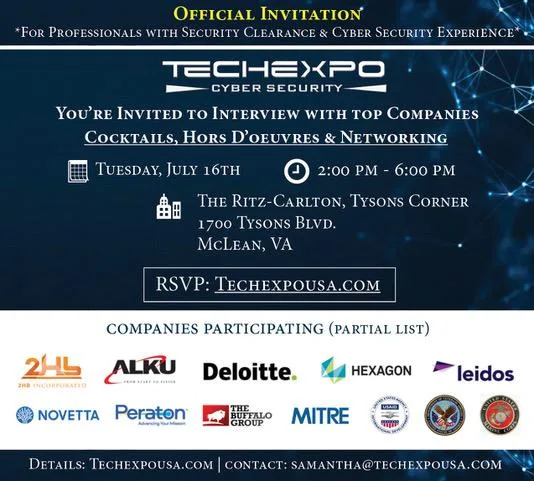TECHEXPO Cyber Security Hiring Event