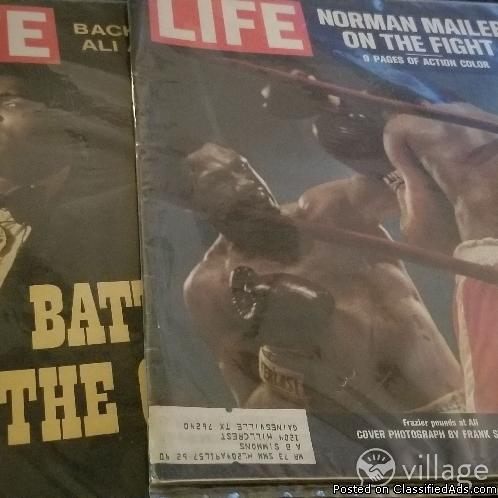 MOHAMMED  ALI  AND FRAZIER  FIGHT  IN TWO  LIFE MAGAZINES
