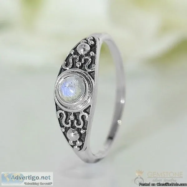 Moonstone Ring Fiery Trance-GSJ