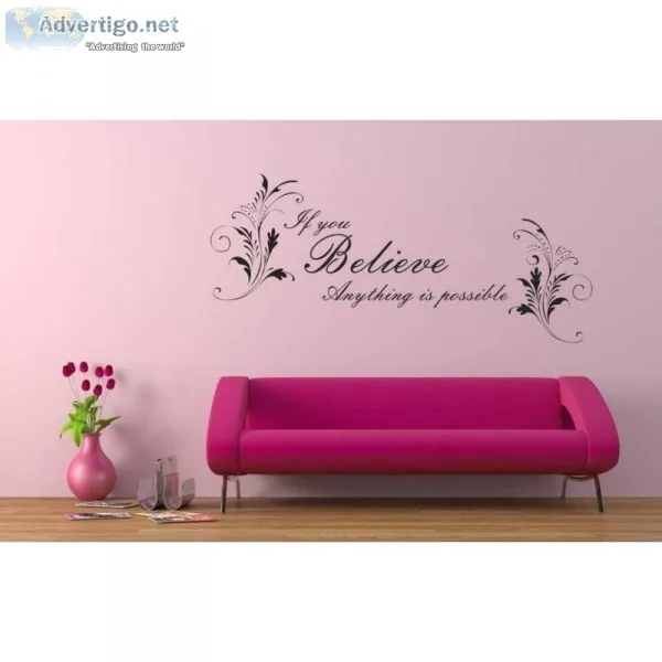 100% Waterproof Flower Wall Art Stickers