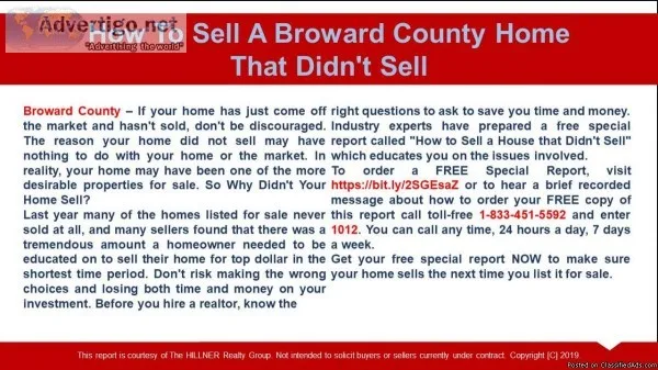 How To Sell A Broward County Home That Didn t Sell