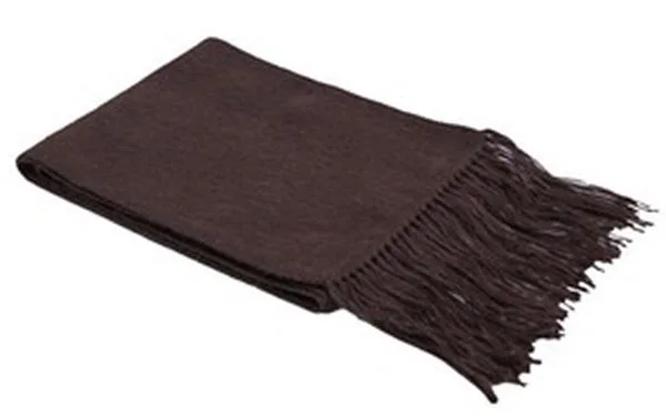 Chocolate Brown Alpaca Fiber Coat Scarf For 42