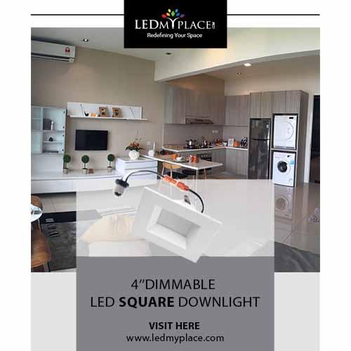 Install 4&rsquo&rsquo Dimmable LED Square Downlights and Remove 