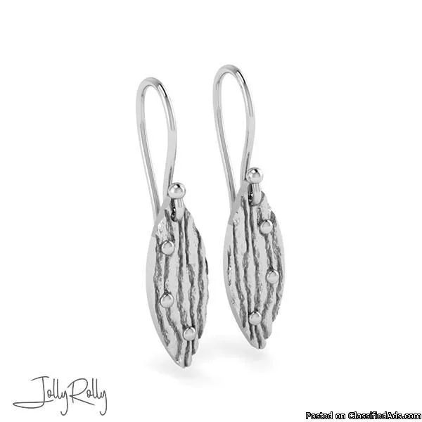 Drop Wood Silver Earrings and Studs by JollyRolly
