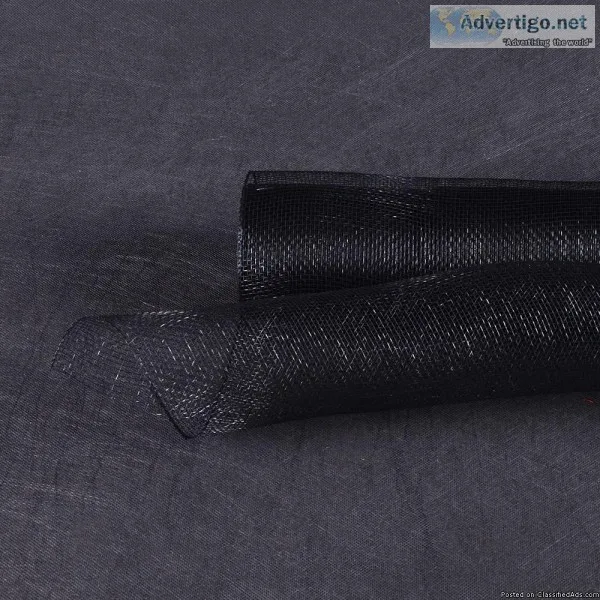 10 Inch x 10 Yards Black Floral Mesh Wrap Solid Color