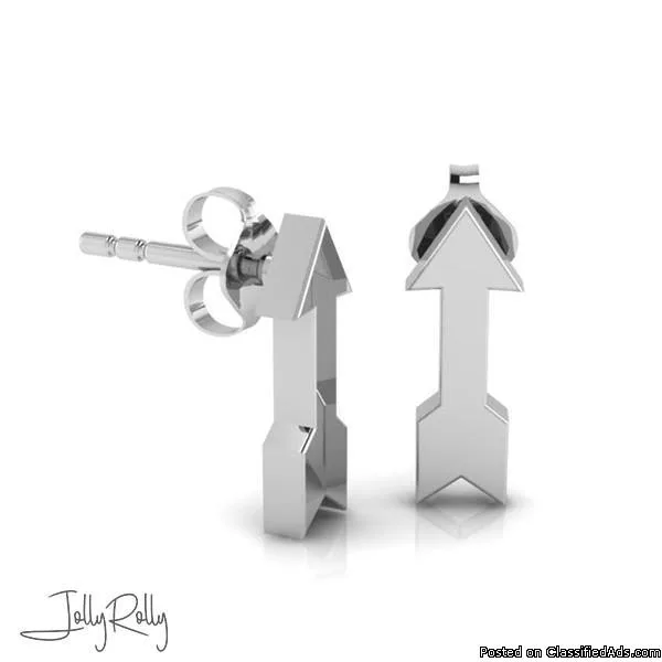 Arrow Silver Earrings and Studs by JollyRolly