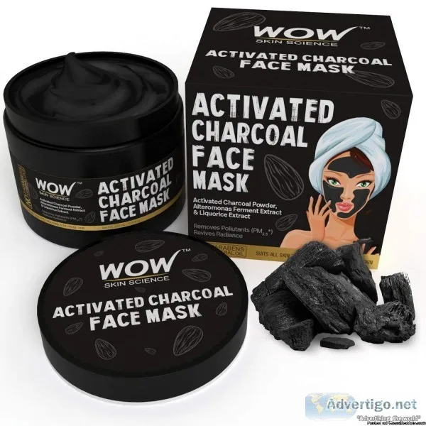 WOW Activated Charcoal Face Mask with PM 2.5 Anti-Pollution Shie