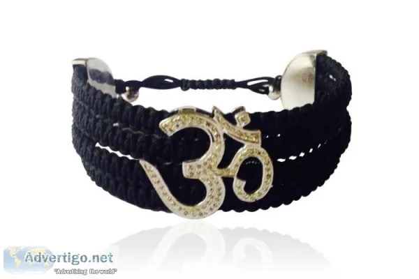 Om Cuff Bracelet With Diamonds