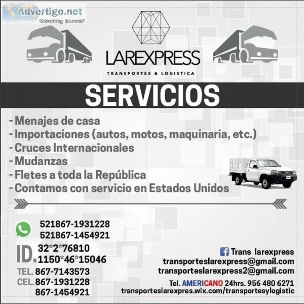 MUDANZAS ECONOMICAS HACIA CUALQUIER ESTADO DE MEXICO