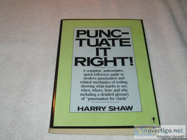 Punctuate It Right by Harry Shaw