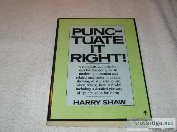 Punctuate It Right by Harry Shaw