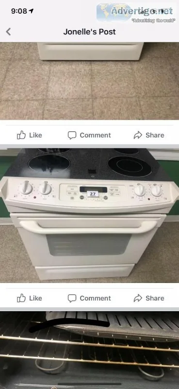 GE flat top glass electric range and stove