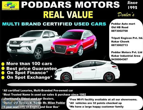 PODDAR MOTORS REAL VALUE.