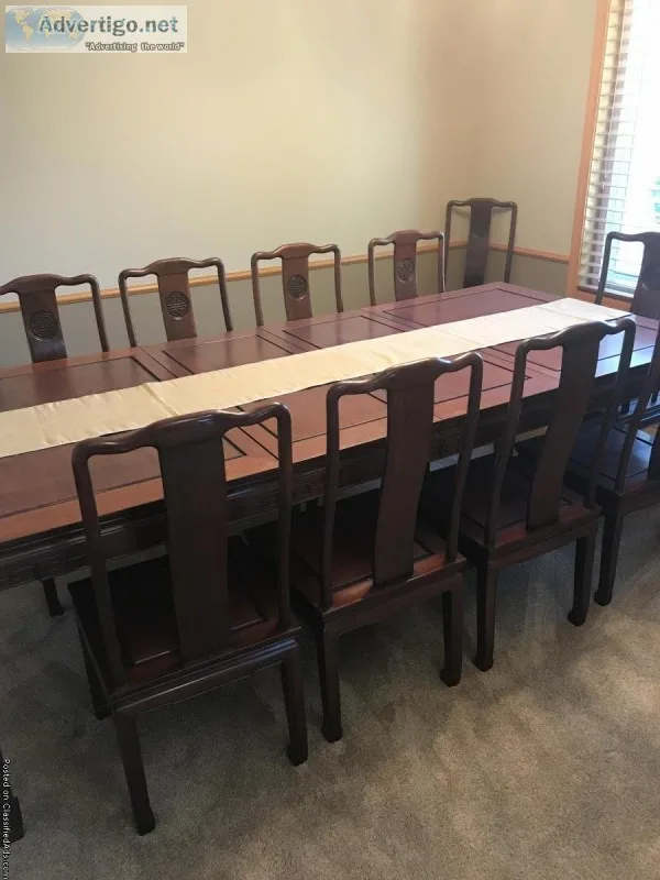 Asian rosewood dining set