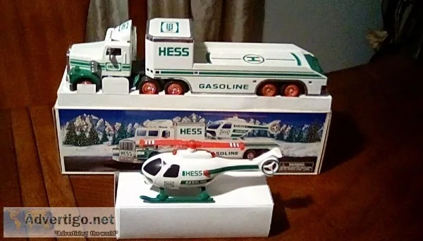1995 Hess Toy Truck and Helicopter