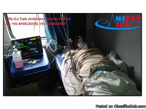 Get Fast ICU Train Ambulance in Kolkata By Hifly ICU
