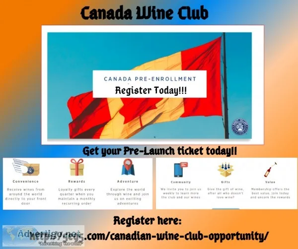 Canada Wine club prelaunch has started Register today for discou